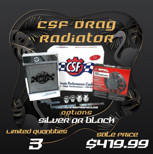 CSF - Drag Radiator w/ Spal Fan