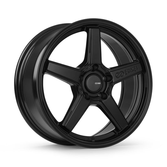 Enkei Quasar 18x8in / 5x100 BP / 45mm Offset / 72.6mm Bore - Gloss Black Wheel