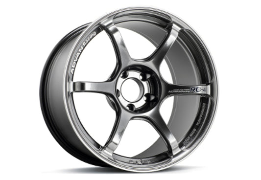 Advan RG-4 18x9.5 +38 5x120 Racing Hyper Black and Ring Wheel