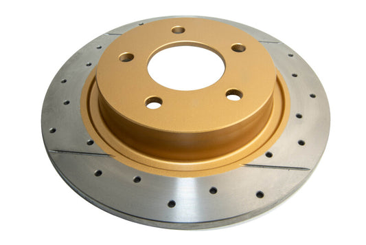 DBA 04-05 Mazda 3 2.3L / 06+ MazdaSpeed3 Rear Drilled & Slotted Street Series Rotor