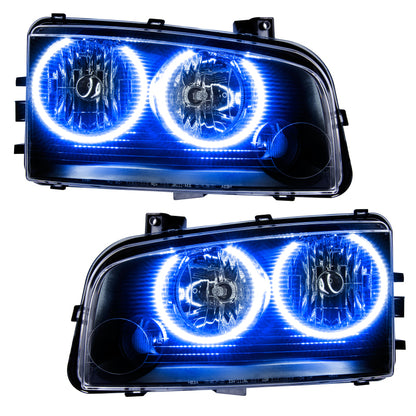 Oracle 05-10 Dodge Charger LED Headlight Halo Kit - Blue