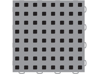 WeatherTech TechFloor - 12in X 12in Tiles - Grey/Black **Order in Qtys of 10