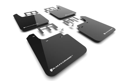 Rally Armor 19-26 Gen 4 Chevy Silverado 1500 Black UR Mud Flap White Logo