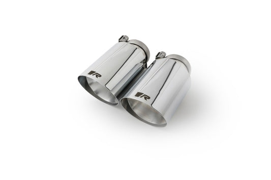 Remus Stainless Steel 102mm Angled Straight Cut Chrome w/Adj Clamp Tail Pipe Set (Pair)