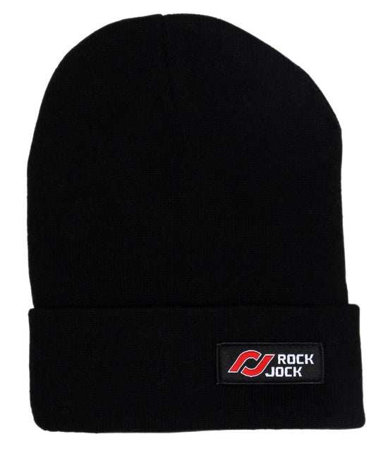 RockJock Beanie Black w/ Red and White RockJock Logo Patch One Size Fits All