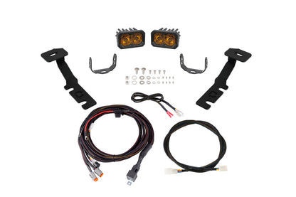 Diode Dynamics 19-25 Toyota RAV4 C2 2.0 LED Ditch Light Kit -  Sport Yellow Combo