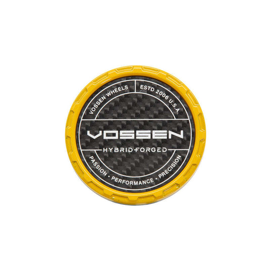 Vossen HF Carbon Billet Sport Cap 2.0 - Large (VHFL) - Yellow - Twill Weave (Gloss)