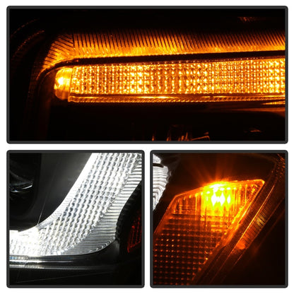 Spyder 11-13 Jeep Grand Cherokee (Xenon/HID Model Only) Light Bar Projector Headlights - Black