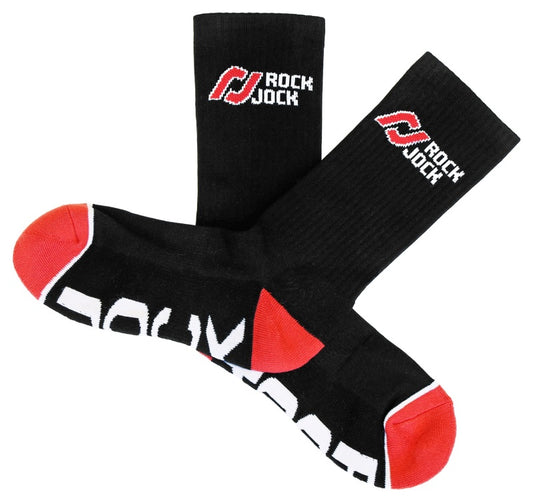 RockJock Socks Black w/ Red and White Logo