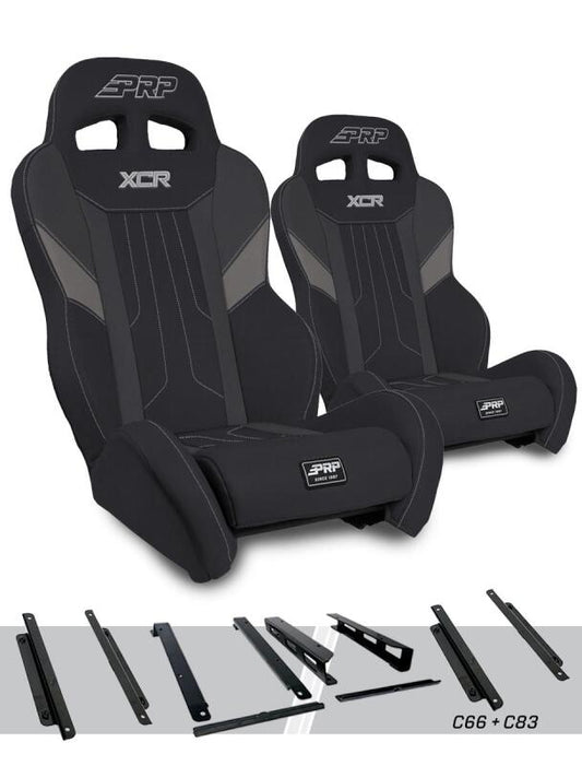 PRP Honda Talon XCR Suspension Seats Kit (Pair) - Black & Gray