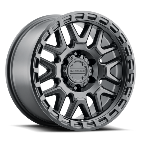 Raceline 953B Krank 20x9in / 6X135 BP / 0mm Offset / 87.1mm Bore - Satin Black