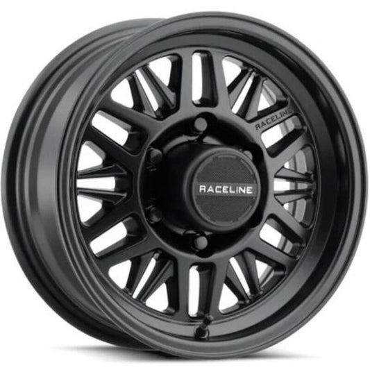 Raceline 451B Ryno TR Trailer 15x6in / 5X5 BP / 0mm Offset / 3.19mm Bore - Satin Black