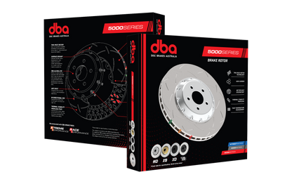DBA 05-12 Corvette C6 w/Z06 pkg Front Slotted 5000 Series 2 Piece Rotor Assembled w/ Black Hat