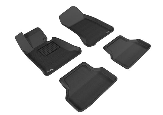 3D MAXpider 2004-2010 BMW 5 Series E60 Kagu 1st & 2nd Row Floormats - Black