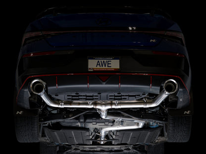 AWE Tuning 22-26 Hyundai Elantra N Track Edition Cat-Back Exhaust - Chrome Silver Tips