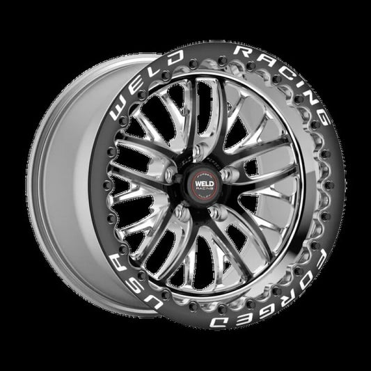 Weld S82 15x10 / 5x120 BP / 7.5in BS (Med Pad) Black Wheel - Black Single Beadlock MT