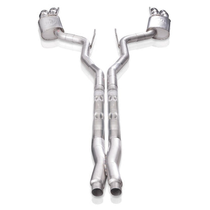 Stainless Works 18-21 Ford Mustang GT 3in Legend Series Catback X-Pipe w/Quad Tips w/o Active Valves