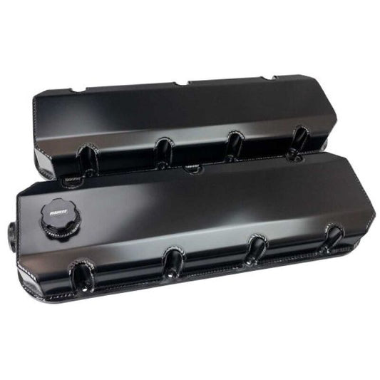 Moroso Brodix SR20/Dart Pro 1 20 Degree Aluminum Valve Covers - Black (w/-12AN Breather/Oil Fill)