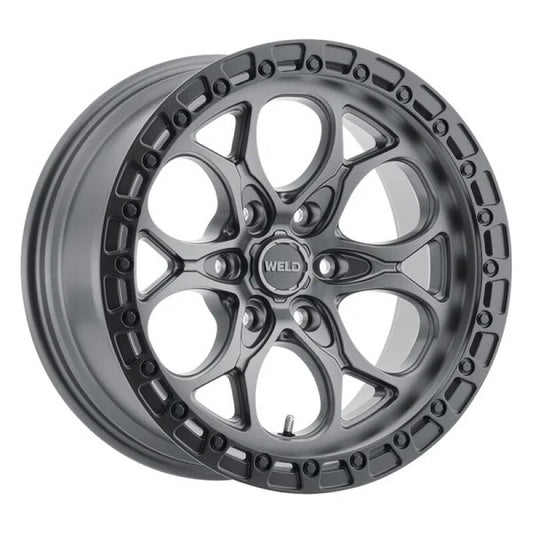 Weld Off-Road W107 18x9 Ledge 6 6x139.7 ET-12 BS 4.51 Satin GUN / Satin BLK Ring 106.1