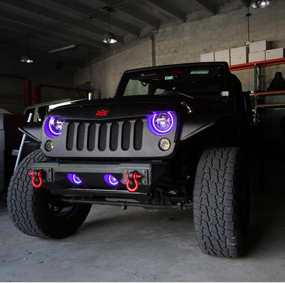 Oracle 07-17 Jeep Wrangler LED Fog Light Halo Kit - UV/Purple