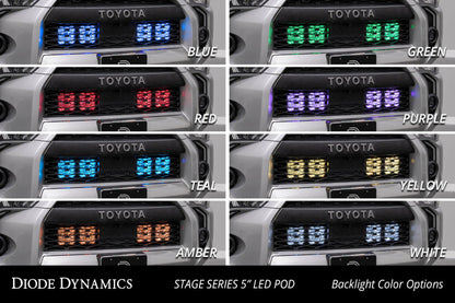 Diode Dynamics 14-23 Toyota 4Runner SS5 Stealth Grille LED 2-Pod Kit - Pro White Driving