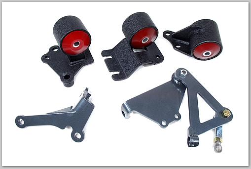 Innovative 90-93 Integra B-Series Black Steel Mounts 85A Bushings (Cable to Hydro Conversion)