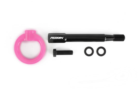 PERRIN 08-14 Subaru WRX/STI (Sedan) / 20-25 Outback All Models Tow Hook Kit (Rear) - Hyper Pink