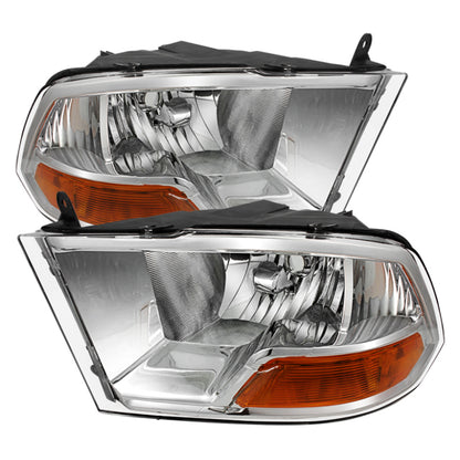 xTune Dodge Ram 1500 09-12 ( Non Quad Headlights ) Crystal Headlights Chrome HD-JH-DR09-AM-C
