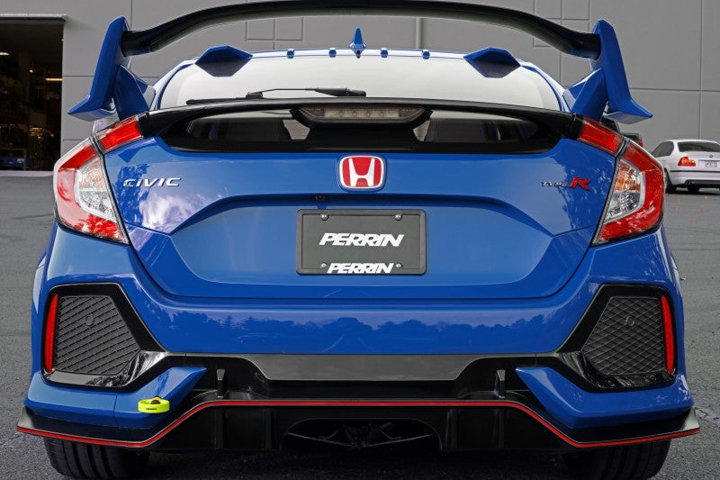 PERRIN 17-21 Honda Civic Si/Type R/Touring/Hatchback Tow Hook Kit Rear - Neon Yellow