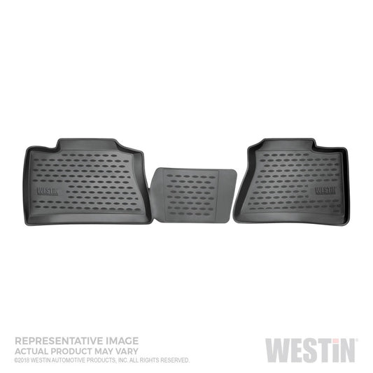 Westin 14-18 Chevrolet Silverado 1500/2500/3500 Double Cab Profile Floor Liners Front Row - Black