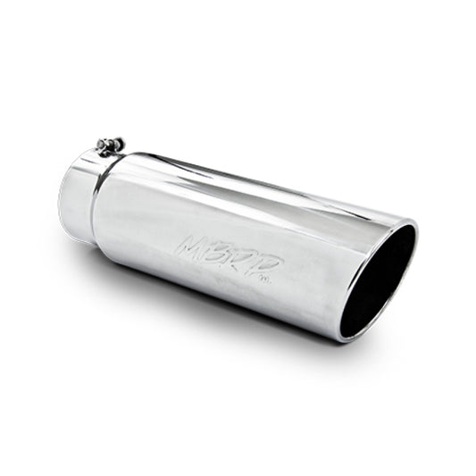 MBRP Universal Tip 6in OD Angled Rolled End 5in Inlet 18in Length T304 Exhaust