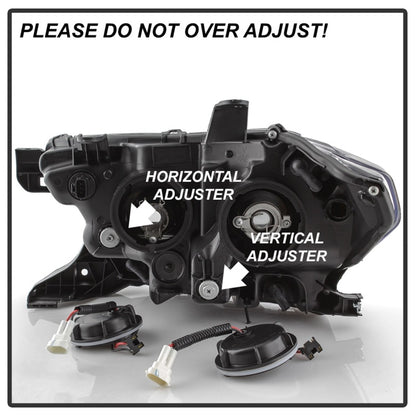 xTune 16-18 Toyota Tacoma SR/SR5 DRL Projector Headlights w/Turn Signal - Blk (PRO-JH-TTA16-SR-BK)