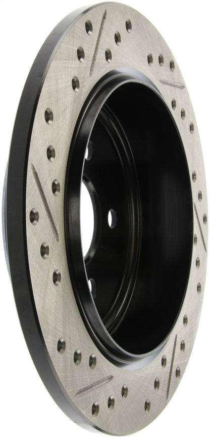 StopTech 03-09 Chrysler PT Cruiser Tur / 03-05 Dodge Neon SRT-4 Rear Left Slotted & Drilled Rotor