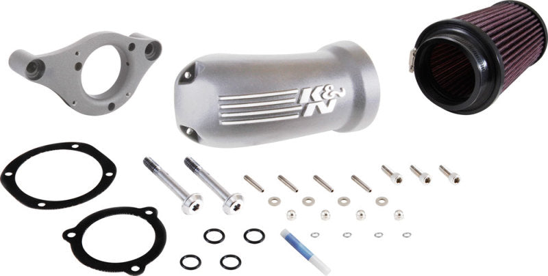 K&N 17-18 Harley-Davidson Touring Models Performance Air Intake System Silver
