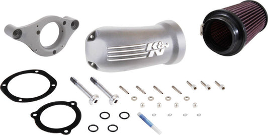 K&N 17-18 Harley-Davidson Touring Models Performance Air Intake System Silver