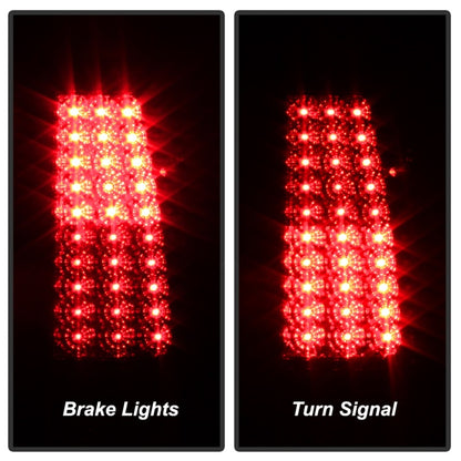 xTune Chevy Silverado 1500/2500/3500 03-06 LED Tail Lights Red Clear ALT-ON-CS03-LED-RC