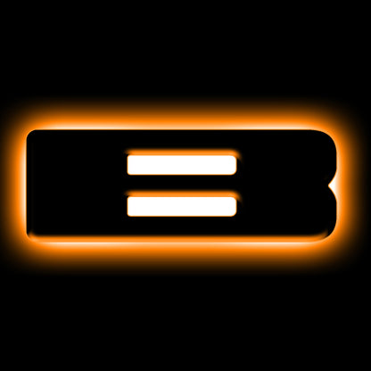 ORACLE Lighting Universal Illuminated LED Letter Badges - Matte Blk Surface Finish - B
