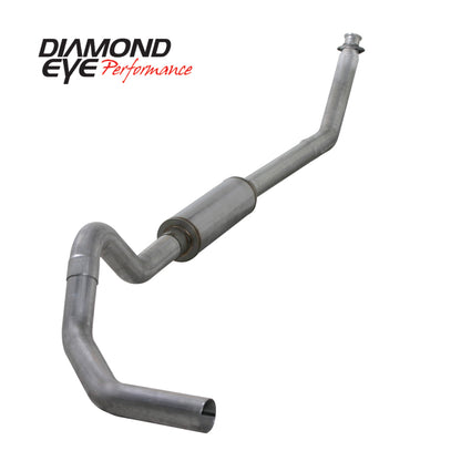 Diamond Eye KIT 4in Turbo Back MFLR RPLCMENT PIPE SGL AL: 98.5 - 02 DODGE CUMMINS 5.9L