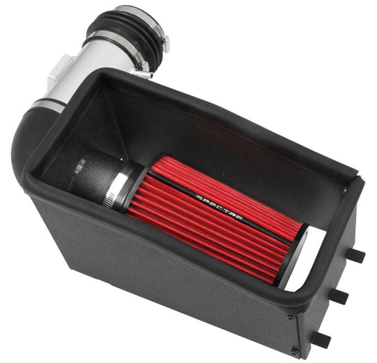 Spectre 11-14 Ford Edge V6-3.5/3.7L F/I Air Intake Kit - Polished w/Red Filter