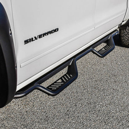 Westin 14-18 Chevrolet Silverado/GMC Sierra Crew Cab Outlaw Nerf Step Bars (Excl. Diesel) -Text. Blk