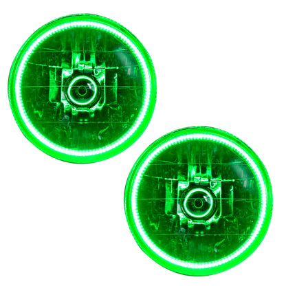 Oracle Lighting 97-06 Jeep Wrangler TJ Pre-Assembled LED Halo Headlights -Green