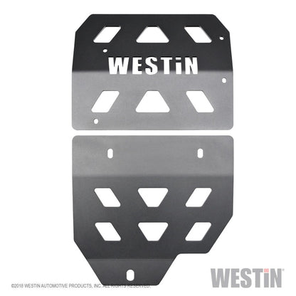 Westin 18-22 Jeep Wrangler JL Transmission Pan Skid Plate - Textured Black