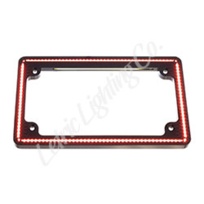 Letric Lighting  14+ Indian Scout  Perfect Plate Light License Plate Frame Black