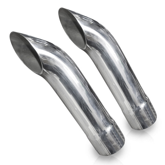 Stainless Works Extended Turn Down Tips- 2 1/4in ID Inlet 2 1/4in Body