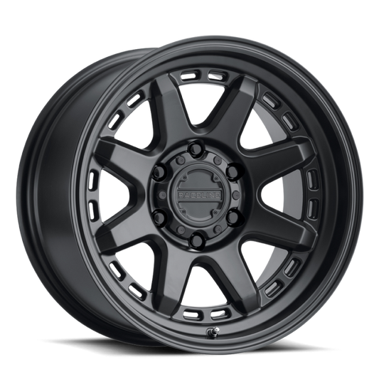 Raceline 947B Scout 17x8in / 5x108 BP / 35mm Offset / 72.62mm Bore - Satin Black Wheel