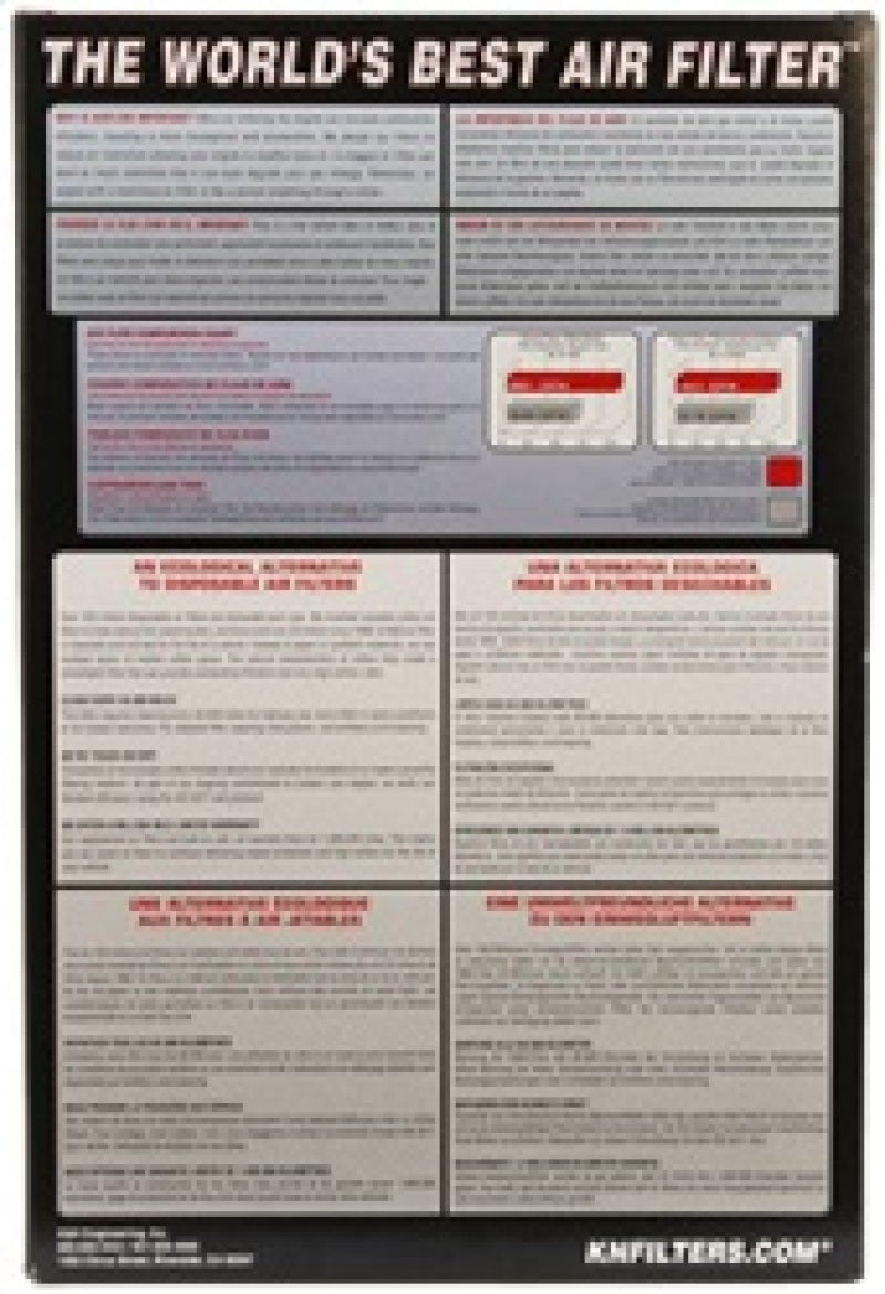 K&N Replacement Air Filter Peugeot / Citroen - 10.875in O/S L x 6.563in O/S W x 1.625in H