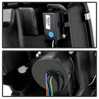 Spyder Ford F150 13-14 Projector Factory Xenon Model- Light Bar DRL Blk PRO-YD-FF15013-LBDRL-HID-BK