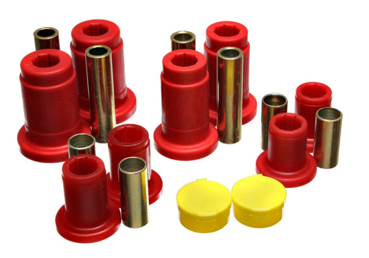 Energy Suspension 92-97 Mercury Gr Marquis / 92-97 Ford Crown Victoria Red Front End C/A Bushing Set
