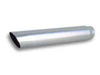 Vibrant - 4" Round Stainless Steel Tip (Single Wall, Angle Cut) - 3" inlet, 20" long