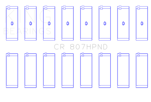 King Engine Bearings Chevy LS1 / LS6 (Size 010X) Performance Rod Bearing Set